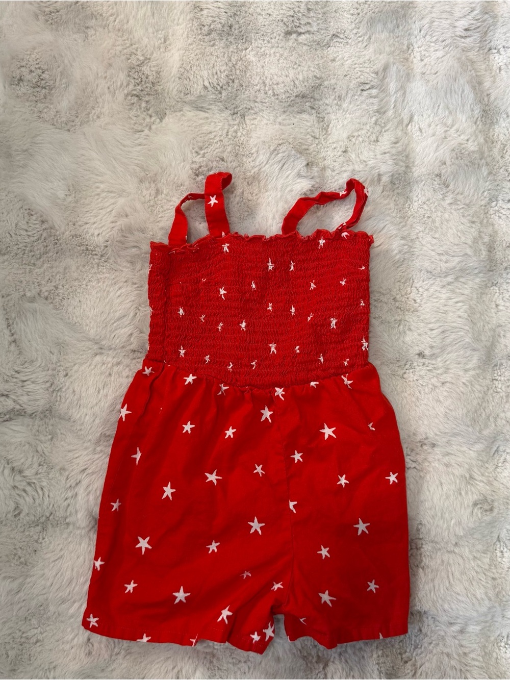 Okie Dokie Smocked Star Romper
